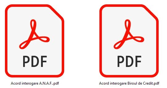 Exemplu de documente privind acordul de interogare ANAF și Biroul de Credit