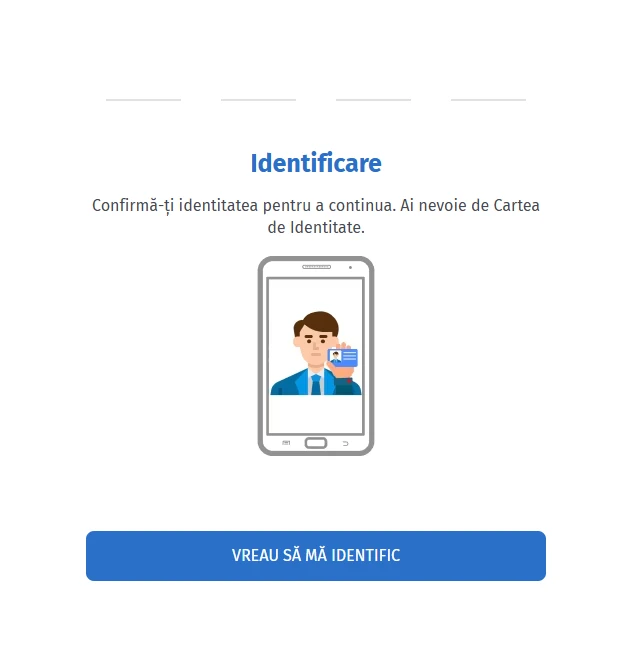 Captură de ecran din procesul de identificare a clientului la HoraCredit