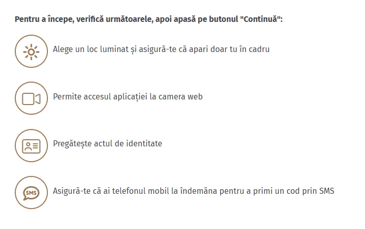Cerințe pentru a putea face verificarea identității la HoraCredit