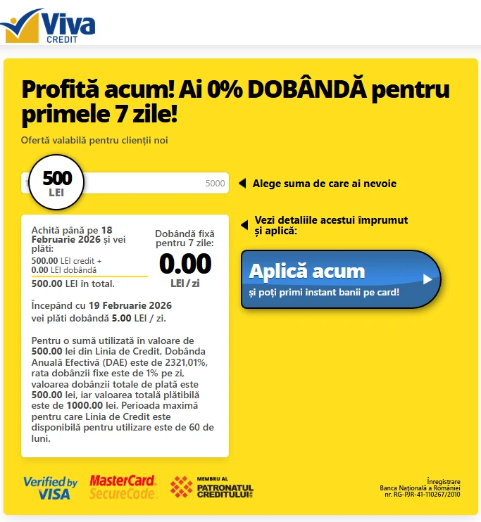 VivaCredit captură de ecran